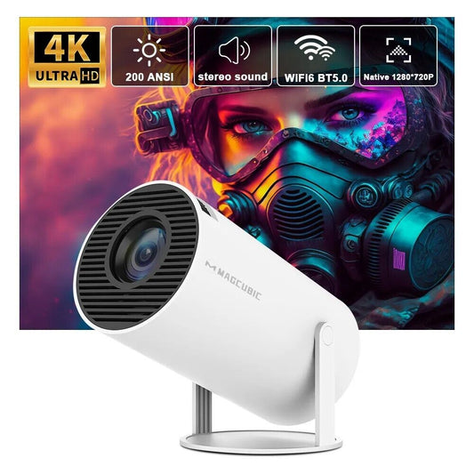 Mini Smart Android Portable Projector - 4K home theater Projector
